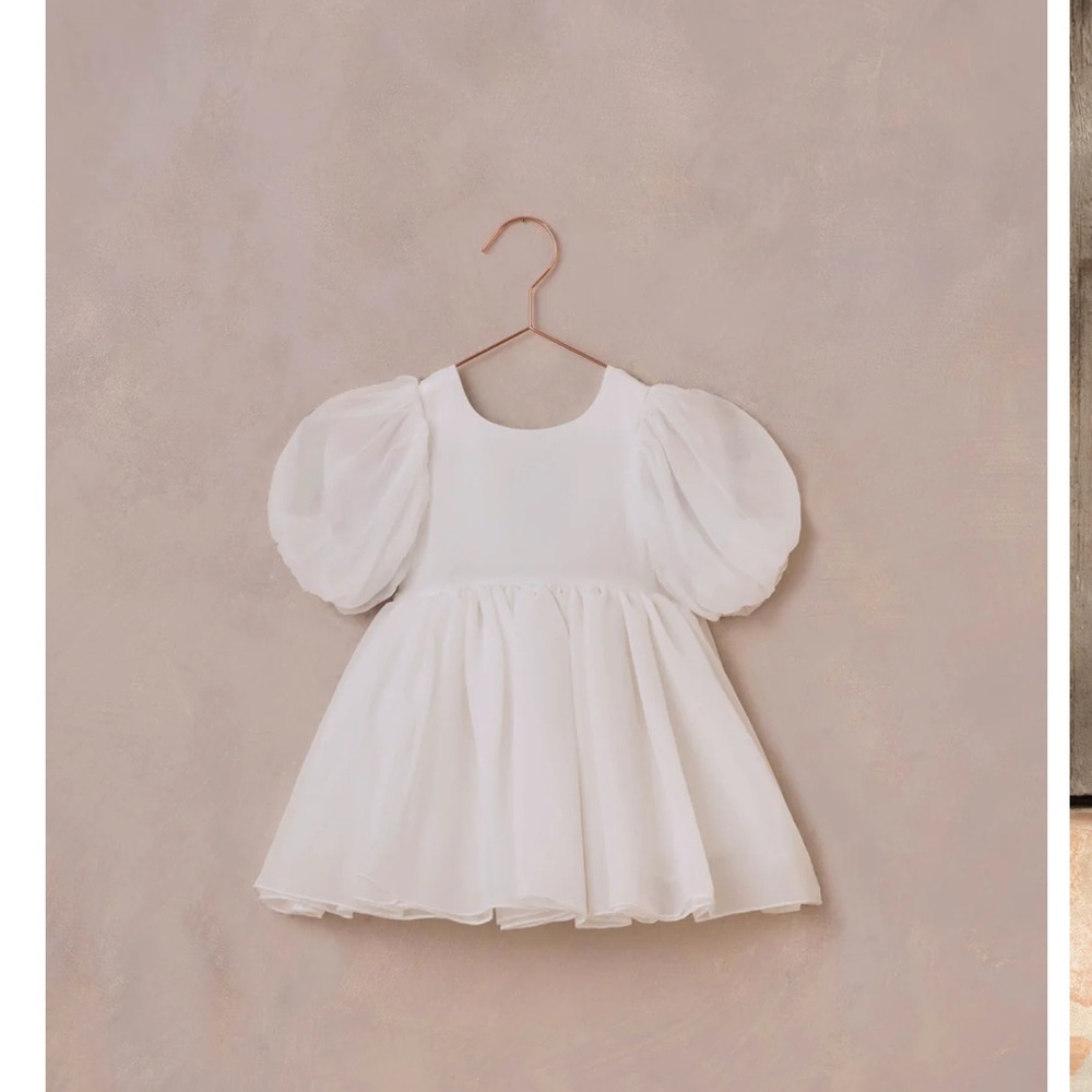 Sophia Dress - Noralee - White Puff Sleeve